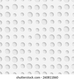Seamless Circle Pattern. Vector Geometric Background. Regular White Texture