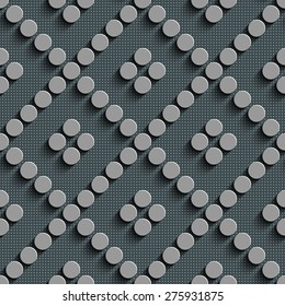 Seamless Circle Pattern. Vector Gray Regular Texture