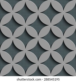 Seamless Circle Pattern. Vector Gray Regular Texture