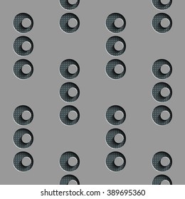 Seamless Circle Pattern. Vector Gray Regular Texture