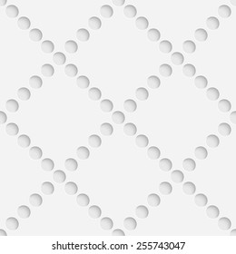 Seamless Circle Pattern. Vector Soft Background. Regular White Texture