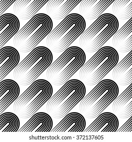 Seamless Circle Pattern. Vector Stripe Background