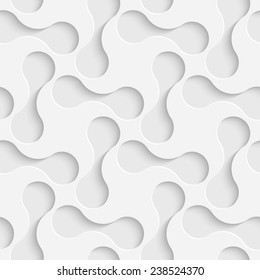 Seamless Circle Pattern. Vector White Geometric Wallpaper