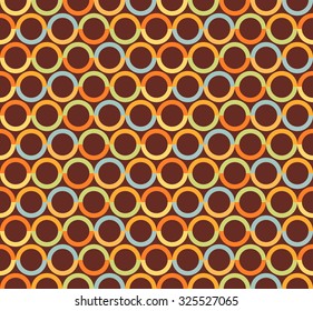 Seamless circle and ring pattern. Abstract Background. Vector Regular Texture.