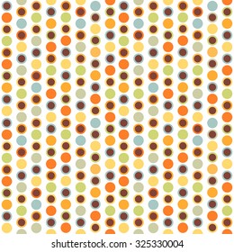 Seamless Circle and Ring Pattern. Vector Background. Regular colorful Texture