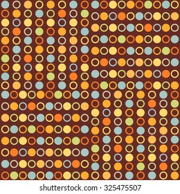Seamless Circle and Ring Pattern. Vector Background. Regular colorful Texture