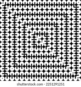 Seamless Circle Shape Motifs Pattern for Ornate, Background or for Decoration. Vector Illustration