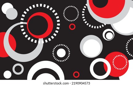 Seamless circle shape pattern. carpet texture on black background