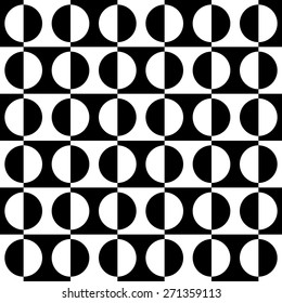 Seamless Circle and Stripe Pattern. Vector Regular Texture