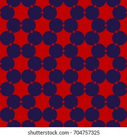 Seamless circle usa color style flower fabric pattern background