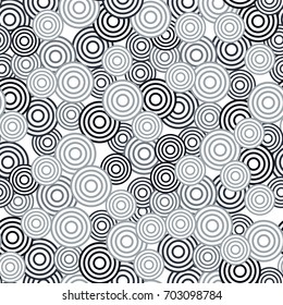 Seamless circle vector illustration background. Repeating geometric tiles. Concentric circles
