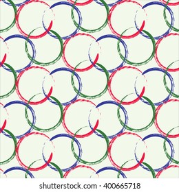 Seamless of Circle of Zen abstract background in red blue green color