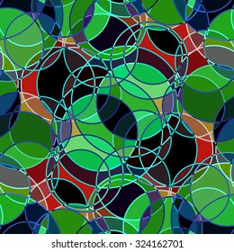 Seamless circles abstract geometric decorative background