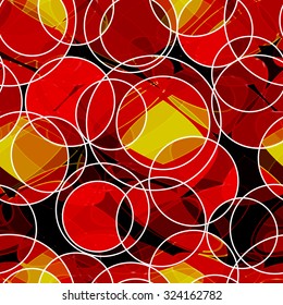 Seamless circles abstract geometric decorative background