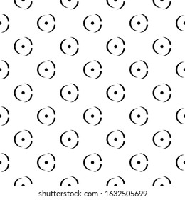 Seamless circles, curves pattern. Rounds ornament. Dots image. Tribal backdrop. Dotted background. Polka dot motif. Geometric vector. Ethnic textile print, digital folk design, abstract wallpaper