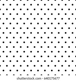 Seamless circles, dots pattern. Seamlessly repeatable polka dot background. Black and white version(s)