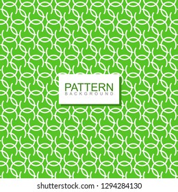 Seamless circles modern pattern with green background