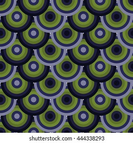 Seamless circles ornament vector pattern