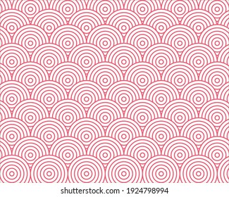 seamless circles pattern in hot pink 