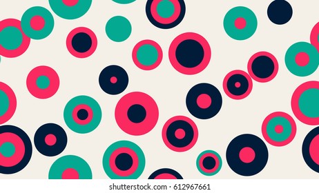 Seamless circles pattern. Vector repeating texture.