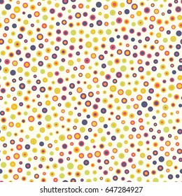 Seamless circles pattern. Vector repeating texture.