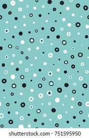 Seamless circles pattern. Vector repeating texture.