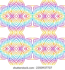 Seamless circular circle eliptical elips modern line art pattern for background 
