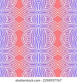 Seamless circular circle eliptical elips modern line art pattern for background 