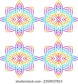 Seamless circular circle eliptical elips modern line art pattern for background 