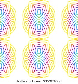 Seamless circular circle eliptical elips modern line art pattern for background 