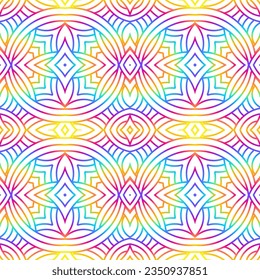 Seamless circular circle eliptical elips modern line art pattern for background 