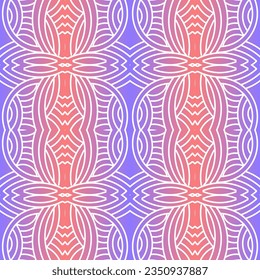 Seamless circular circle eliptical elips modern line art pattern for background 