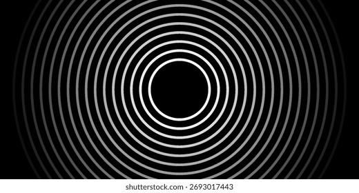 Seamless circular lines pattern radio wave background, radio wave illustration background.	