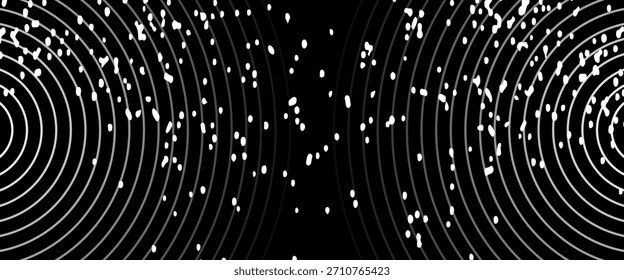 Fundo de onda de rádio padrão de linhas circulares contínuo, fundo de ilustração de onda de rádio. moderno