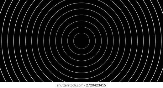 Fondo de onda de radio de patrón de líneas circulares sin fisuras, fondo de ilustración de onda de radio. moderno