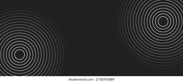 Nahtlose kreisförmige Linien Muster Radiowellen-Hintergrund, Radiowellen-Illustration Hintergrund.