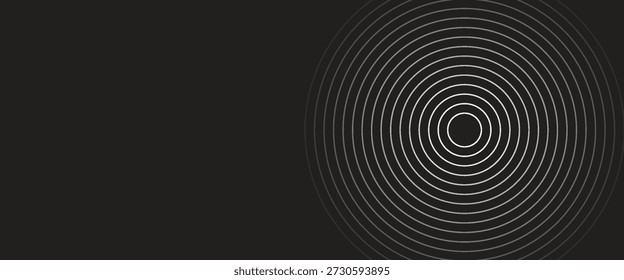 Nahtlose kreisförmige Linien Muster Radiowellen-Hintergrund, Radiowellen-Illustration Hintergrund.
