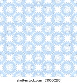 Seamless circular pattern. Winter Christmas snowflakes for your design. It can be used in the design of packaging, tissue wrappers, textiles, wallpaper.