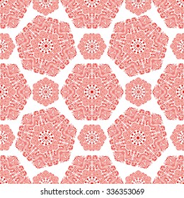 Seamless circular pattern for your design. Painted hands, can use for background, packaging, wallpaper, fabrics, textiles, printing.