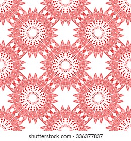 Seamless circular pattern for your design. Painted hands, can use for background, packaging, wallpaper, fabrics, textiles, printing.