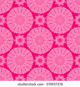 Seamless circular pattern for your design. Ornament of mandalas. 