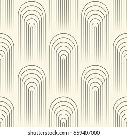 Seamless Circular Wallpaper. Abstract Regular Texture. Vector Graphic Design