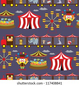 seamless circus background. vector illustration