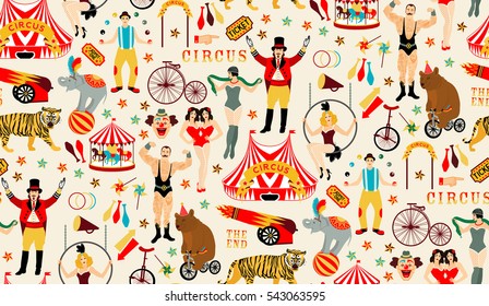 Seamless Circus Pattern