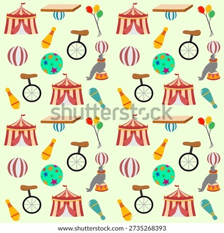seamless circus pattern. cute pastel seamless kids pattern circus party illustration. Background seamless pattern circus elements