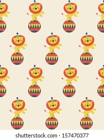 seamless circus pattern design. vector illustration