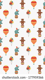 seamless circus pattern design. vector illustration