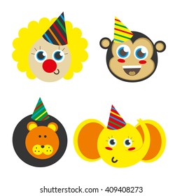 seamless circus pattern design. vector illustration