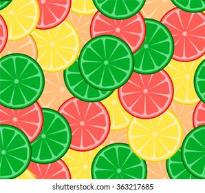 Seamless citrus background