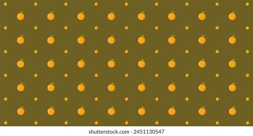 Seamless Citrus Delight, Vibrant Orange Fruit Pattern on Earthy Brown Background for Juice Bars and Food and Beverage Industr